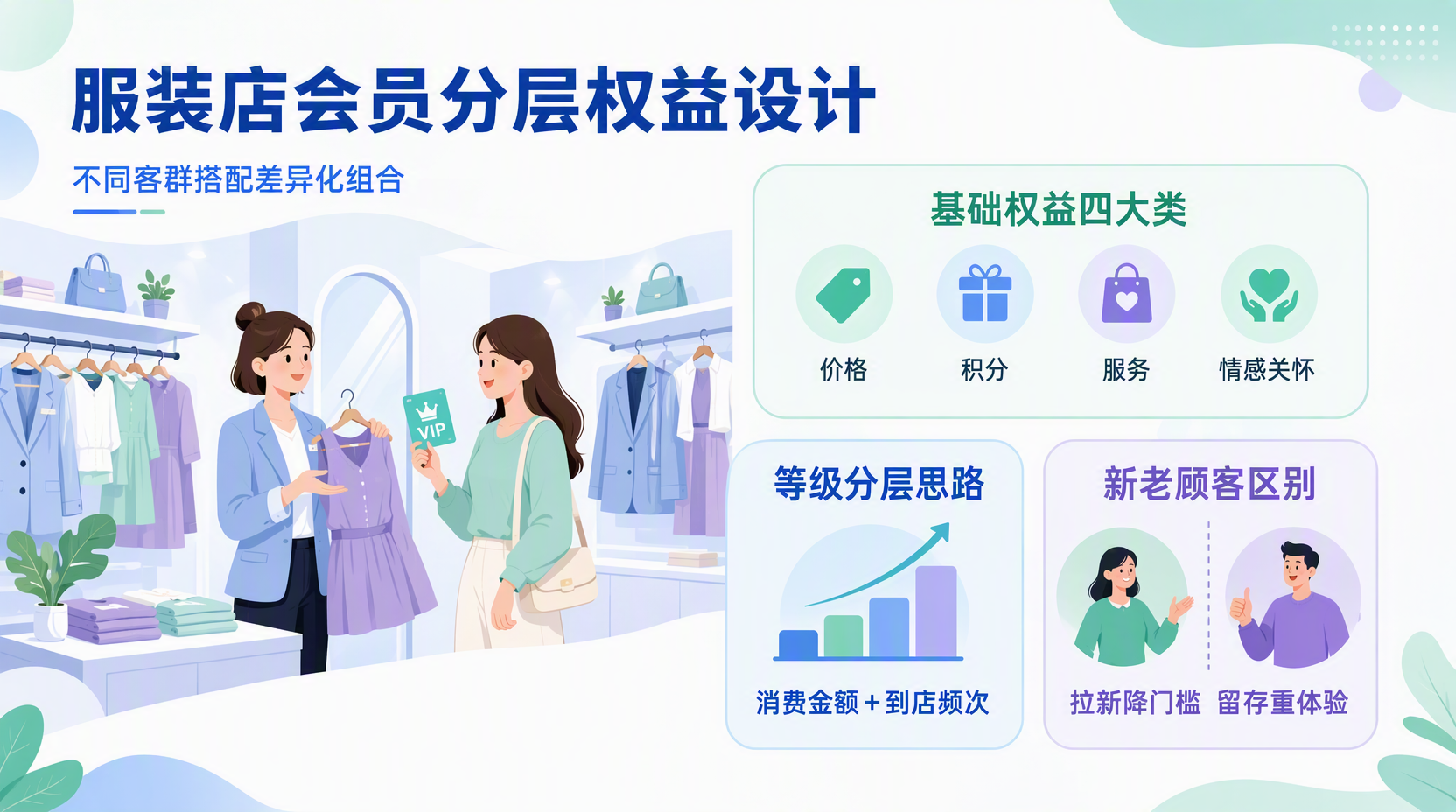 服装店会员权益有哪些内容?先搭好基础架构