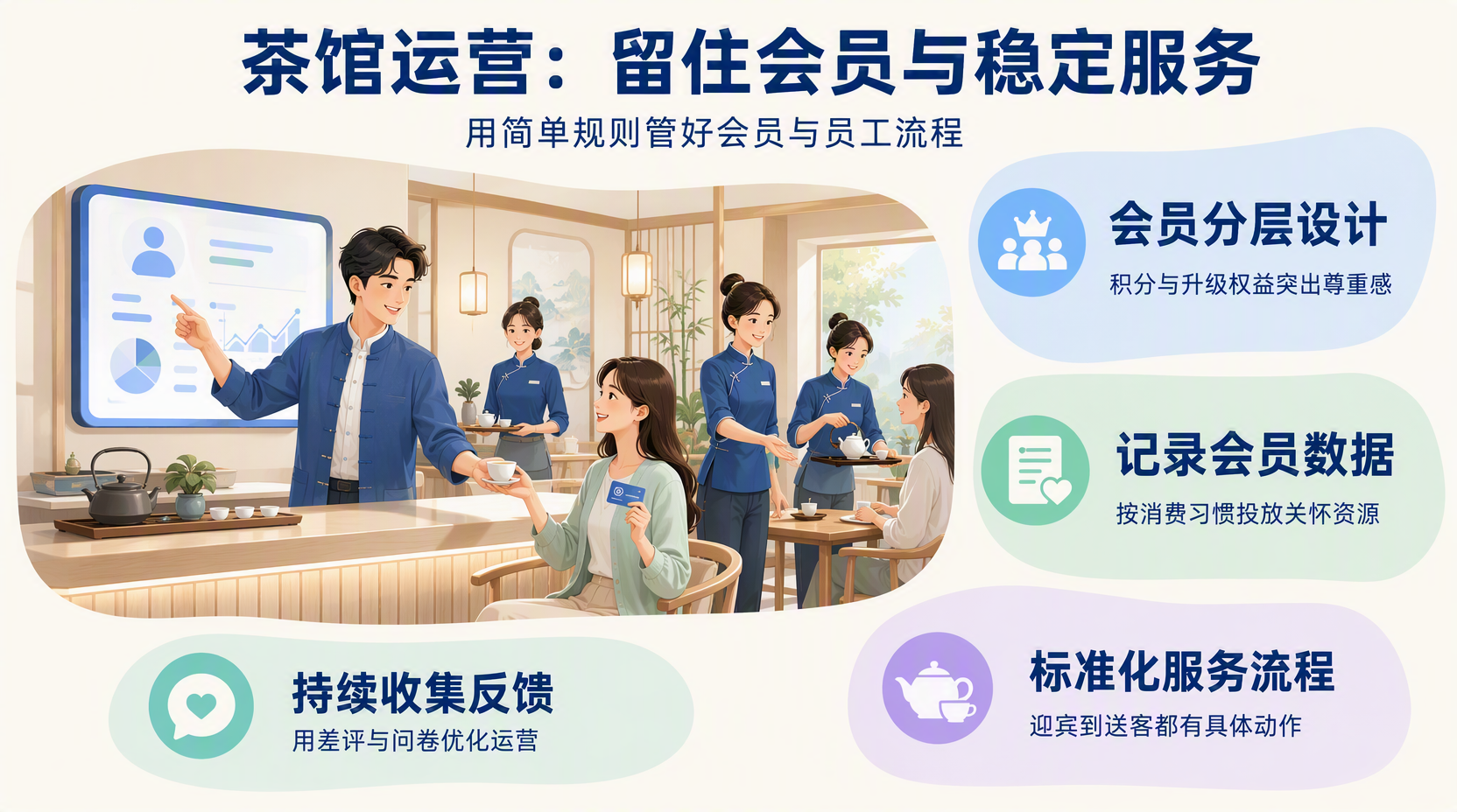 茶馆会员维护应该怎么做？先搭好基础规则