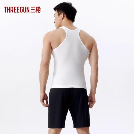 Threegun三枪 【舒肤棉】弹力男士无袖背心打底衫-30511A011 商品图2