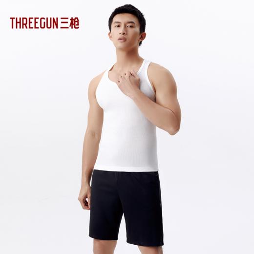 Threegun三枪 【舒肤棉】弹力男士无袖背心打底衫-30511A011 商品图1