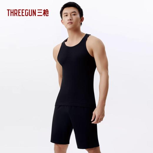Threegun三枪 【舒肤棉】弹力男士无袖背心打底衫-30511A011 商品图3