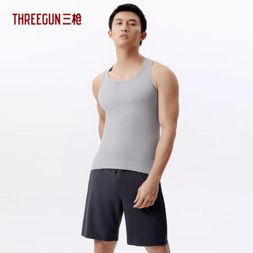 Threegun三枪 【舒肤棉】弹力男士无袖背心打底衫-30511A011 商品图7