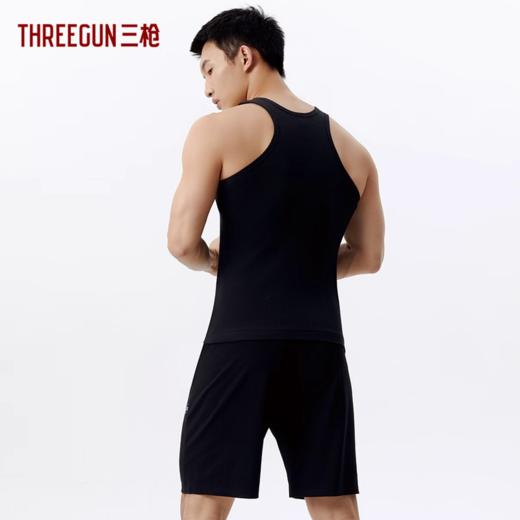 Threegun三枪 【舒肤棉】弹力男士无袖背心打底衫-30511A011 商品图5