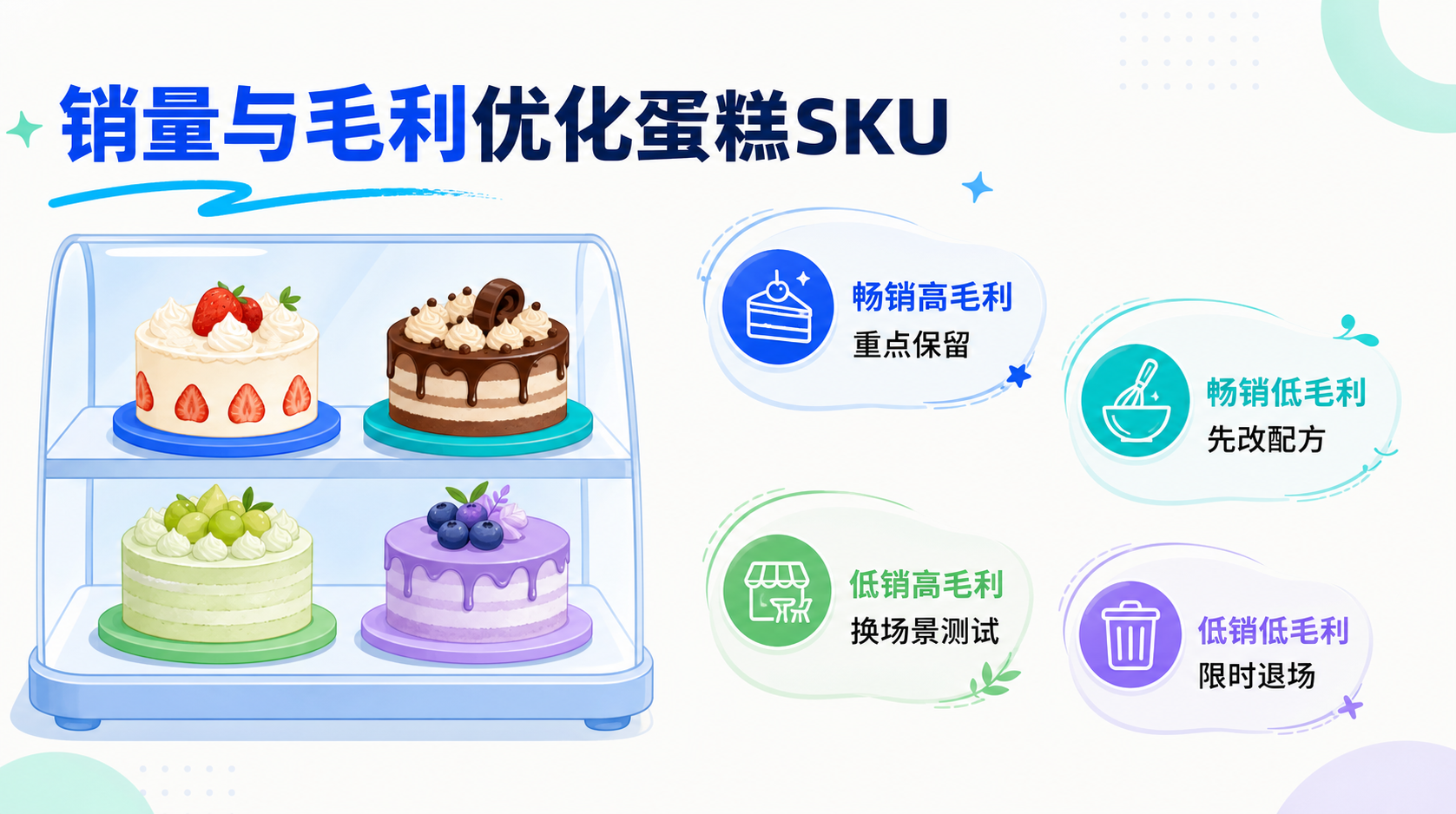 蛋糕店SKU怎么优化?用销量与毛利淘汰低效产品
