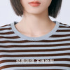 Threegun三枪 抗菌棉彩条圆领女士打底衫-24418A011 商品缩略图5