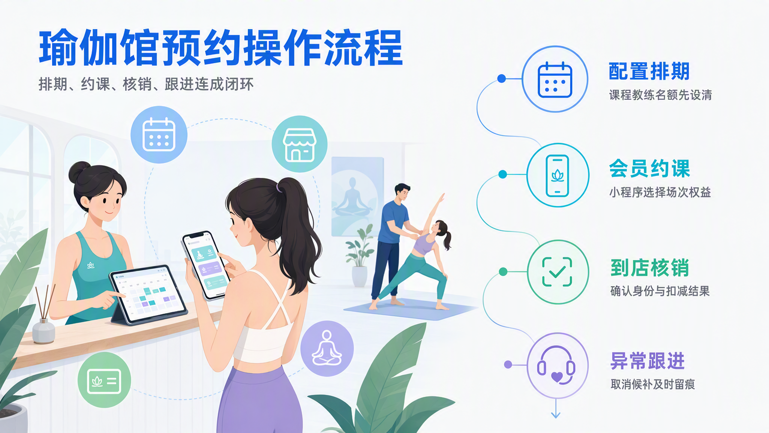 瑜伽馆预约系统怎么操作？有赞小程序预约与会员管理流程