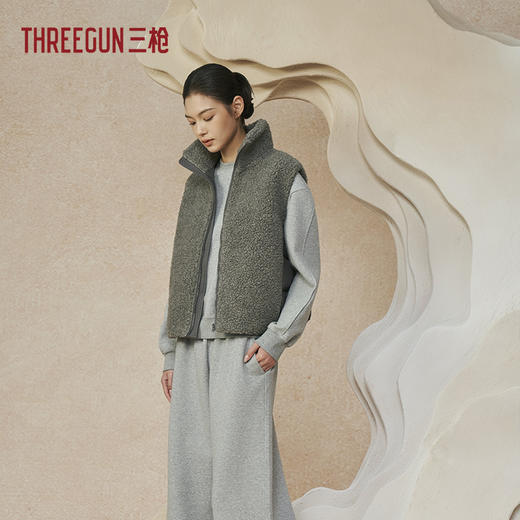 Threegun三枪 空气层圆领长袖女卫衣-T20275A01 商品图2