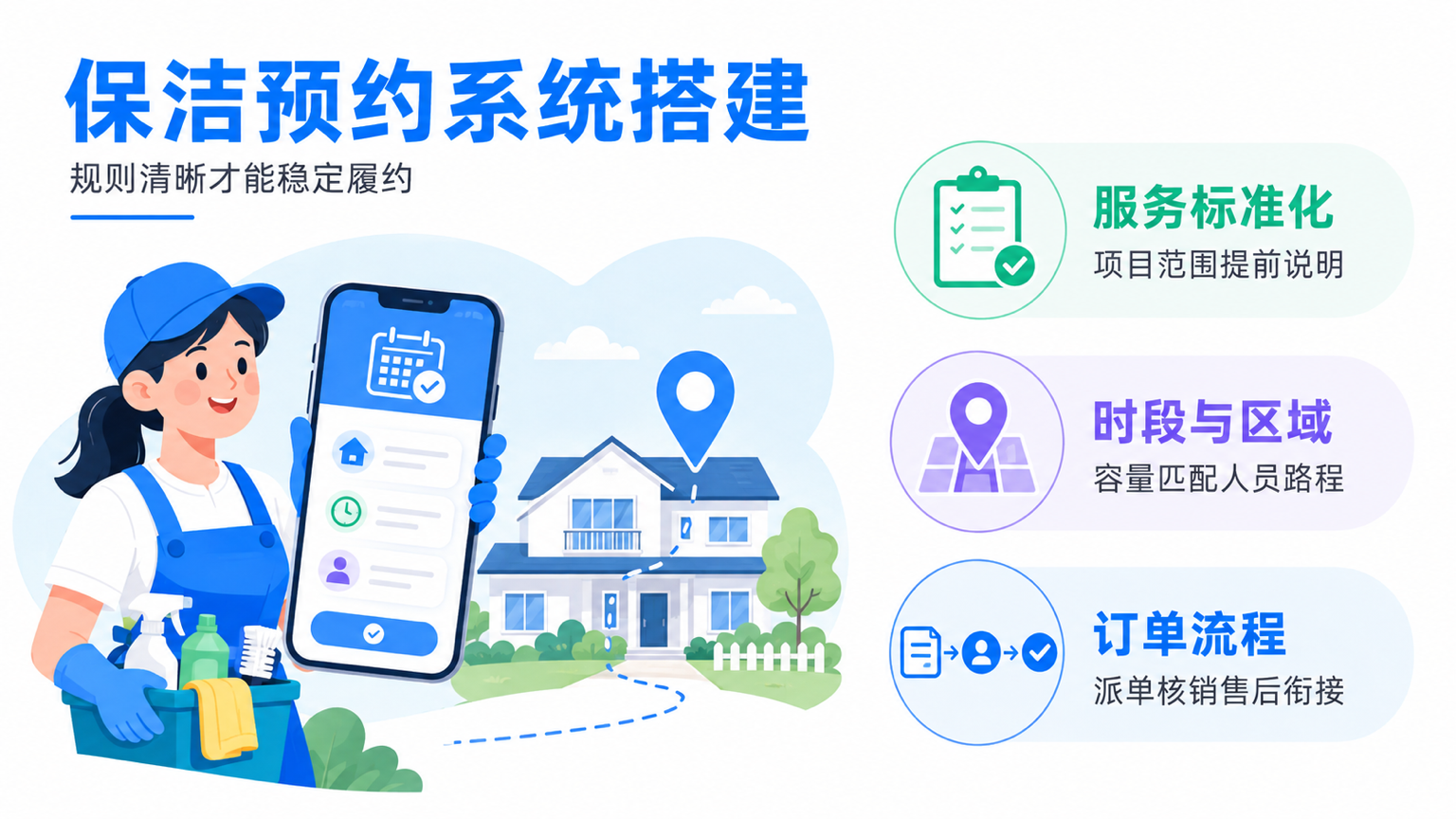 保洁服务预约系统怎么做?有赞上门预约与订单管理能力说明