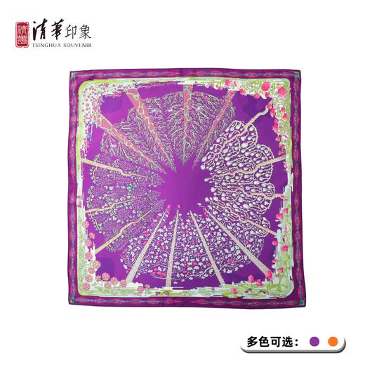 清华水木拾萃-生生不息款方丝巾 商品图0