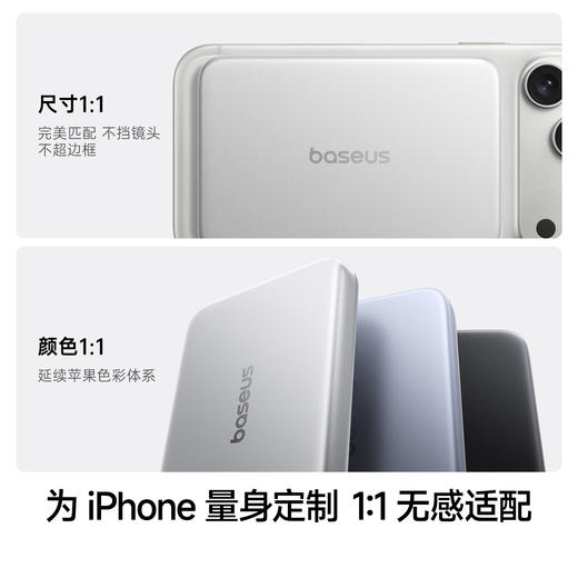 娄艺潇同款 | 倍思 PicoGo AM71 卡片Air磁吸移动电源 新国标  卡片磁吸充电宝 10000mAh 30W 商品图4