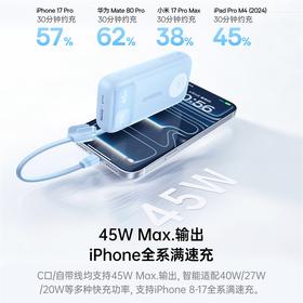 娄艺潇同款 | 倍思 EnerFill FT31 手表充自带线移动电源 充电宝 USB-C版 10000mAh 45W 