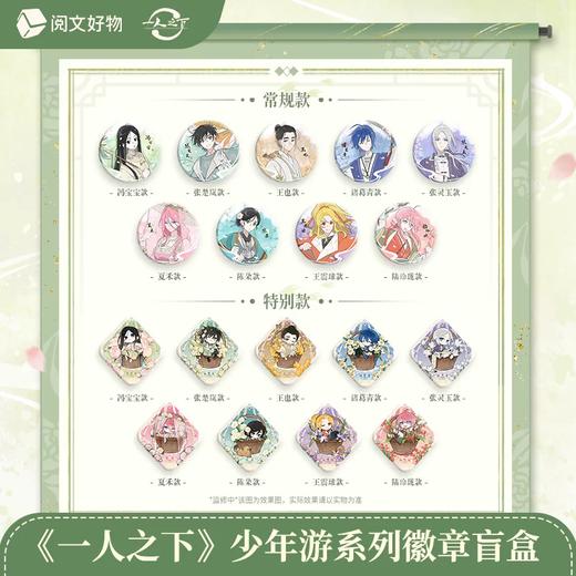 一人之下 少年游系列 徽章 吧唧 全18种 10包/盒 国谷 商品图0