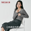 Threegun三枪 华绒灯芯罗纹圆领相拼长袖女打底衫-T20262A01 商品缩略图1