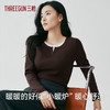 Threegun三枪 华绒灯芯罗纹圆领相拼长袖女打底衫-T20262A01 商品缩略图4