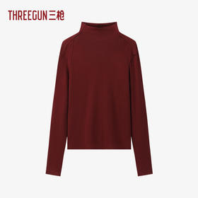 Threegun三枪 羊毛+连领长袖女打底衫-T20273A01