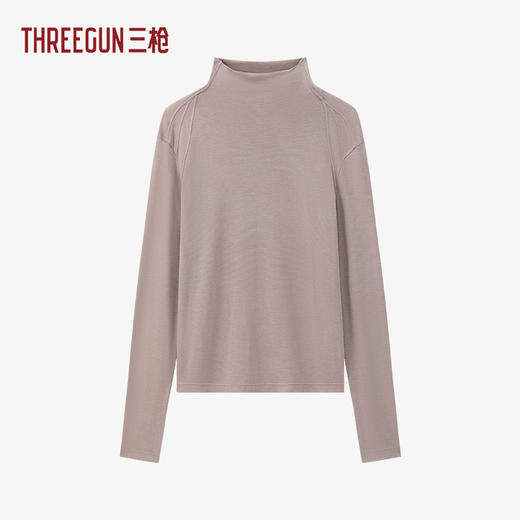 Threegun三枪 羊毛+连领长袖女打底衫-T20273A01 商品图1