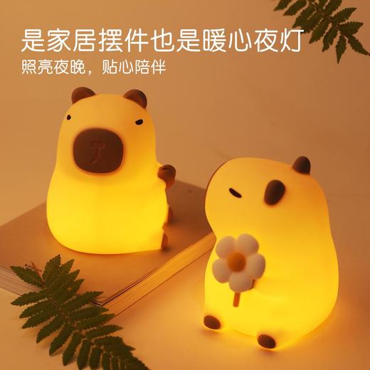 聚火 卡皮巴拉花朵款小夜灯 拍拍灯 商品图0