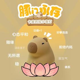 聚火 蹲坐卡皮巴拉小夜灯 拍拍灯