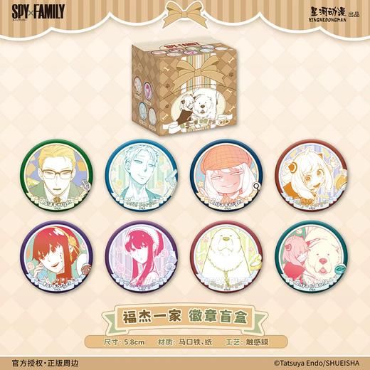 星河动漫 间谍过家家 福杰一家 徽章 吧唧 8包/盒 国谷 商品图0