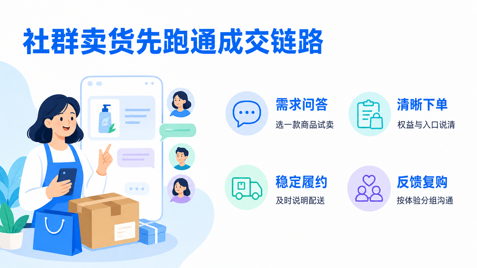 社群卖货难不难?商家提升成交与复购的实操方法