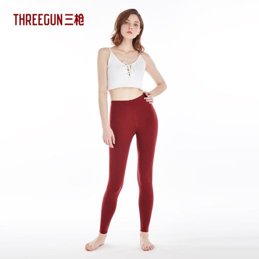 Threegun三枪【匠心系列-羊毛舒暖德绒】女士打底裤保暖长裤-60748B921 商品图0