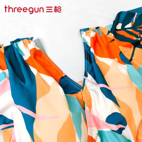 Threegun三枪 亦袖连体女泳衣-T70036A01