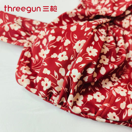 Threegun三枪 宽肩带连体女泳衣-T70038A01 商品图3