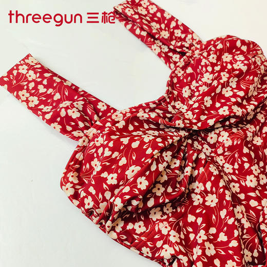 Threegun三枪 宽肩带连体女泳衣-T70038A01 商品图2
