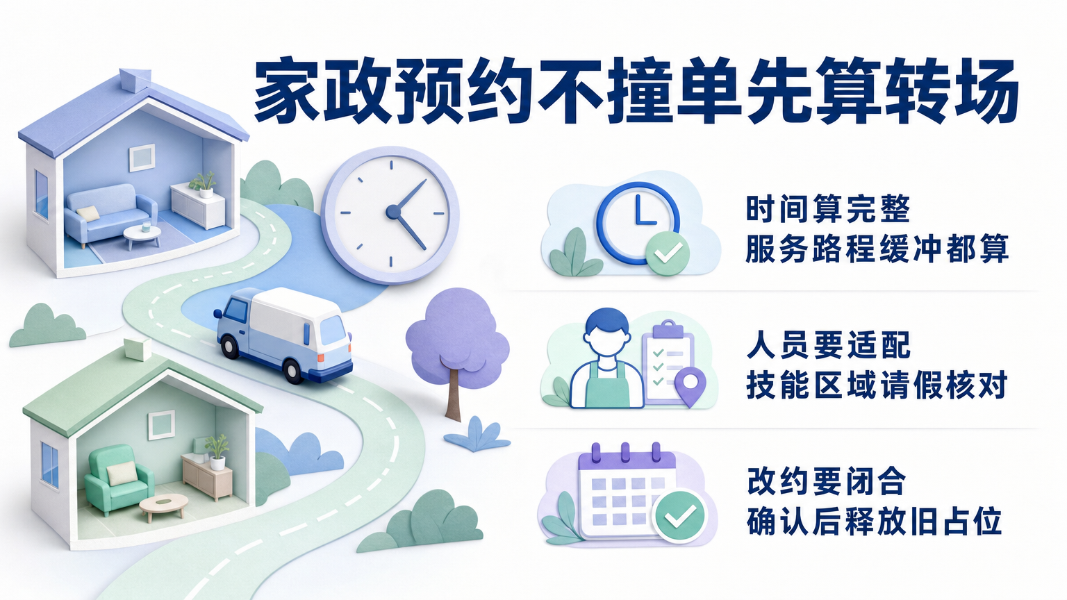 家政服务上门预约排班冲突排查处理方法
