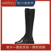 westory2020早秋新品马丁靴女鞋平底牛皮革系带长靴W20DQ80171 商品缩略图0
