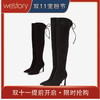 westory商场同款冬靴弹力布长筒女靴尖头高跟瘦瘦靴W284Q80641 商品缩略图0