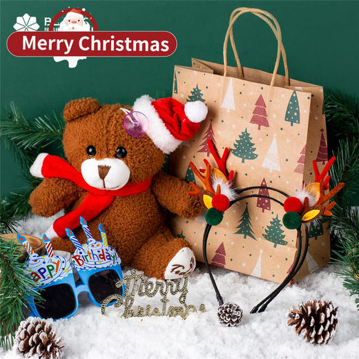 【圣诞超值礼包】圣诞暖暖熊+墨镜*3+圣诞麋鹿头箍*2（限12月24-25配送，不单独出售） 商品图0