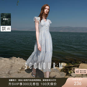 南法飞飞袖连衣裙穿搭灵感